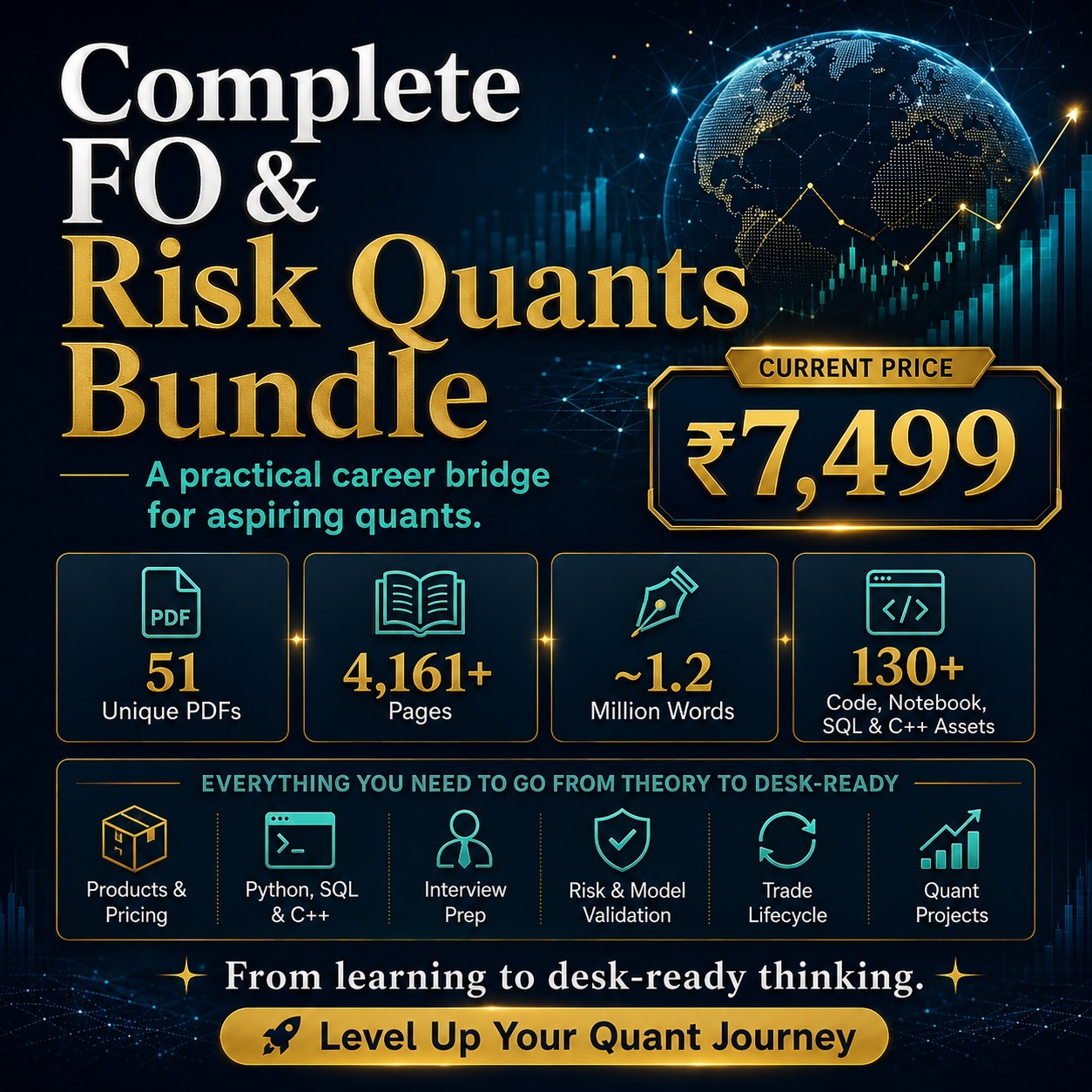 Complete Front Office & Risk Quant Professional Bundle (41+ high quality PDFs & 60+ scripts) cover