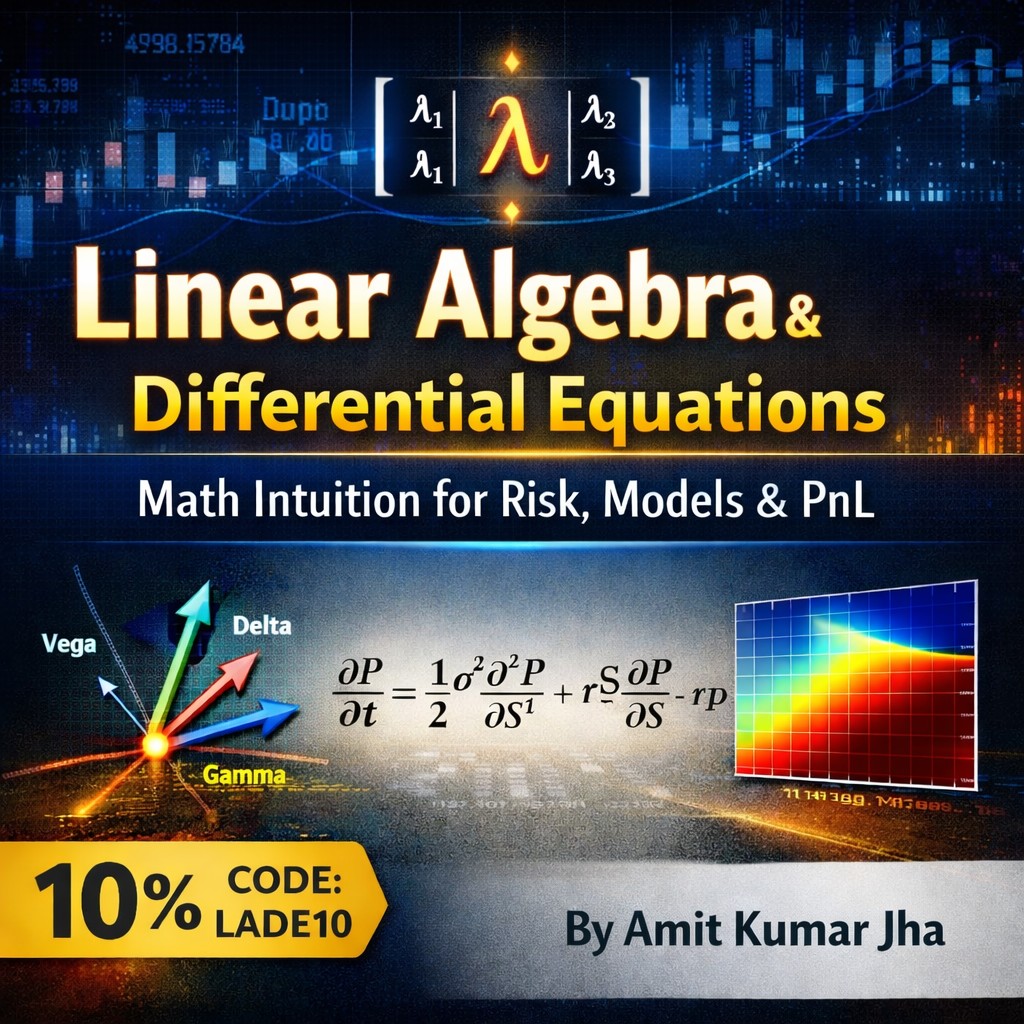 Linear Algebra & Differential Equations for Quants : Interview Playbook  cover