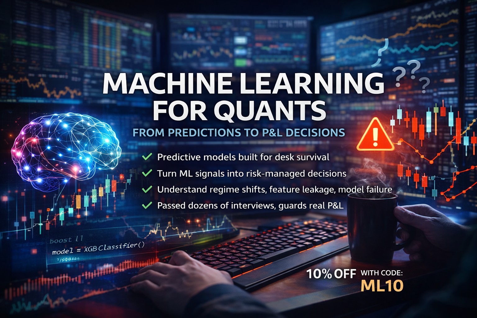 Machine Learning for Quants : Interview Playbook cover