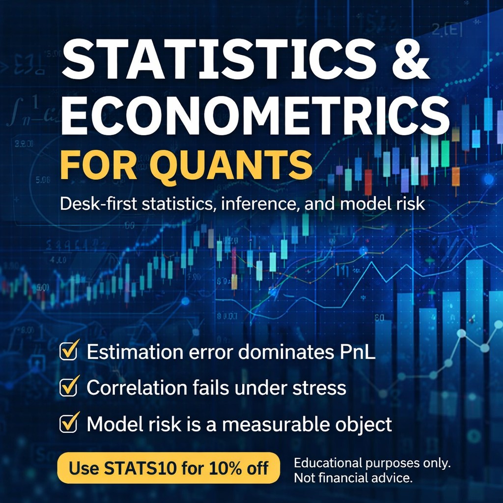 Statistics & Econometrics For Quants : Interview & Desk Playbook cover